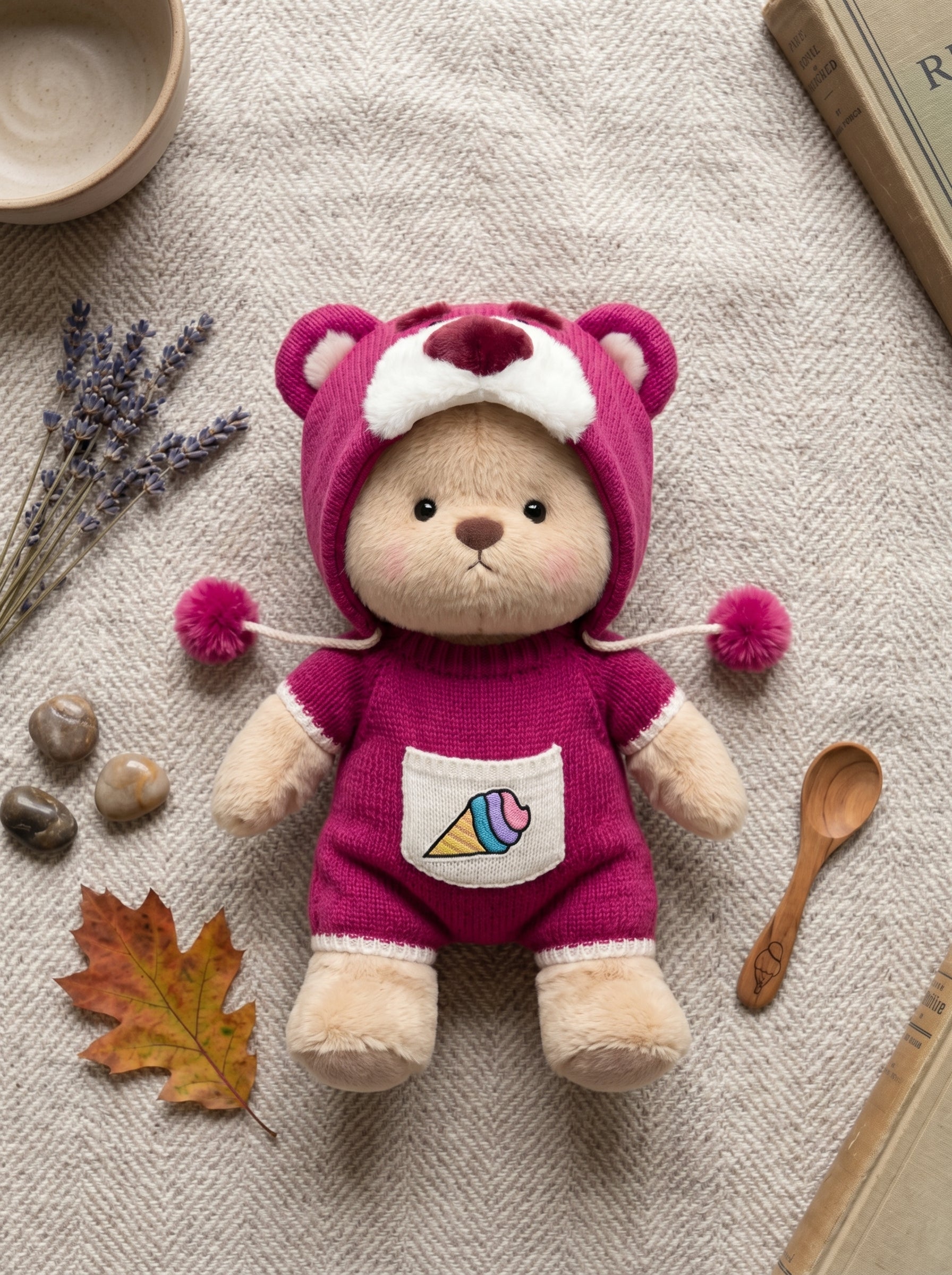 Ursulet Handmade Premium cu Hainute Personalizabile